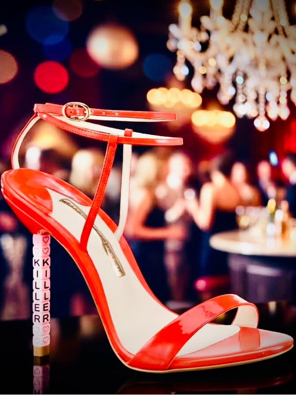 Sophia Webster Red Nicki 2 Killer Sandals Heels bright red patent leather EU41